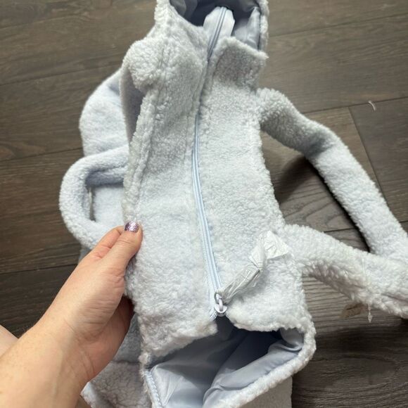 Victoria’s Secret Pink Mint Blue Sherpa Fuzzy Tote Bag New - Picture 6 of 7